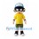 Boy Mascot Costume with Blue Cap, Sunglasses and Yellow Shirt