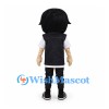 Boy Mascot Costume with Black Vest and Striped Shirt