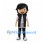 Boy Mascot Costume with Black Vest and Striped Shirt