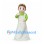 Woman Mascot Costume with Green Dress and White Apron