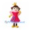 Fairy Princess Mascot Costume with Pink Wings and Gold Crown