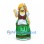 Woman Mascot Costume with Blonde Hair and Green Folk Dress