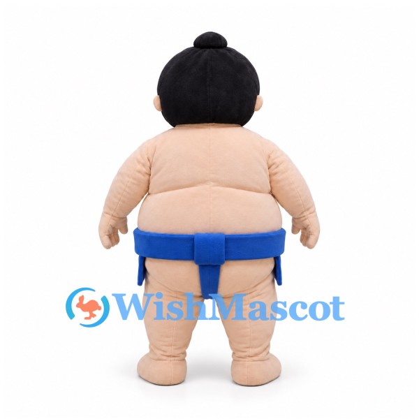 Sumo Wrestler Mascot Costume with Blue Belt