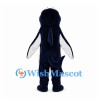 Shark Mascot Costume in Navy Blue and White