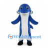 Blue Dolphin Mascot Costume with White Belly