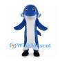 Blue Dolphin Mascot Costume with White Belly