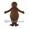 Brown Otter Mascot Costume with Cream Belly