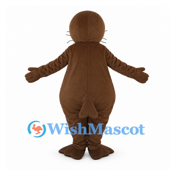 Brown Otter Mascot Costume with Cream Belly