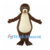 Brown Otter Mascot Costume with Cream Belly