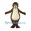 Brown Otter Mascot Costume with Cream Belly