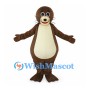 Brown Otter Mascot Costume with Cream Belly