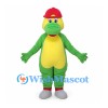 Green Turtle Mascot Costume with Red Cap