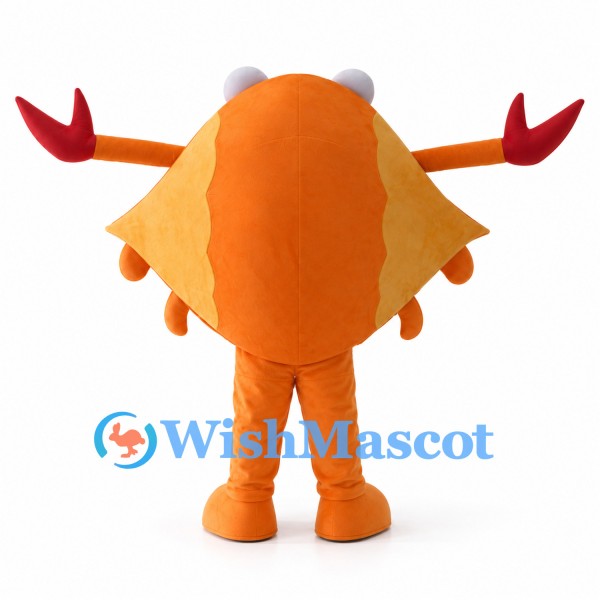 Orange Crab Mascot Costume with Red Claws