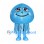Blue Jellyfish Mascot Costume with Long Tentacles