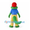 Green Crocodile Mascot Costume with Red Cap and Yellow Pants