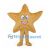 Gold Starfish Mascot Costume with Orange Spots