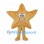 Gold Starfish Mascot Costume with Orange Spots