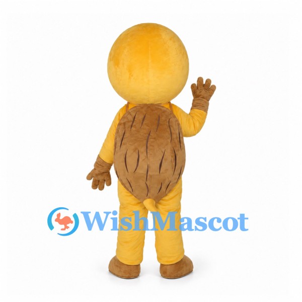 Yellow Turtle Mascot Costume with Brown Shell
