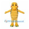 Yellow Turtle Mascot Costume with Blue Backpack