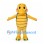 Yellow Turtle Mascot Costume with Blue Backpack