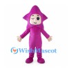 Pink Starfish Mascot Costume with Character Face