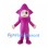 Pink Starfish Mascot Costume with Character Face