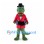 Crocodile Mascot Costume with Red Coat and Accordion