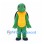 Green Turtle Mascot Costume with Black and Yellow Shell