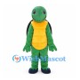 Green Turtle Mascot Costume with Black and Yellow Shell