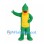 Green Crocodile Mascot Costume with Bright Yellow Belly