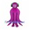 Purple Octopus Mascot Costume with Green Headphones