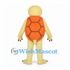 Yellow Turtle Mascot Costume with Orange Shell
