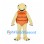 Yellow Turtle Mascot Costume with Orange Shell