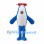 Blue Shark Mascot Costume with Pencil Headpiece