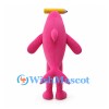 Pink Shark Mascot Costume with Pencil Headpiece