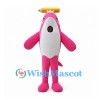 Pink Shark Mascot Costume with Pencil Headpiece