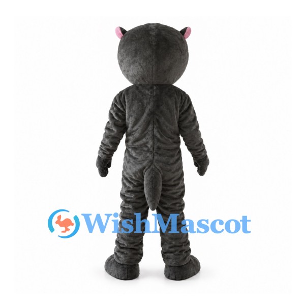Gray Mandrill Mascot Costume with Red and Blue Face