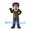 Gray Mandrill Mascot Costume with Red and Blue Face