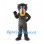 Gray Mandrill Mascot Costume with Red and Blue Face