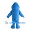 Blue Dolphin Mascot Costume with Cream Belly and Blue Chest Patch