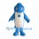 Blue Dolphin Mascot Costume with Cream Belly and Blue Chest Patch