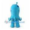Turquoise Octopus Mascot Costume with Rounded Head and Short Tentacles