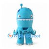 Turquoise Octopus Mascot Costume with Rounded Head and Short Tentacles