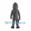 Gray Shark Mascot Costume with White Face and Belly