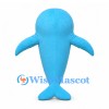 Light Blue Dolphin Mascot Costume with Rounded Head