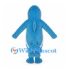 Blue Dolphin Mascot Costume with Wide Smile
