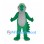 Green Crocodile Mascot Costume with Gray Snout and Belly