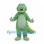 Green Dinosaur Mascot Costume with Light Green Belly