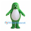 Green Seal Mascot Costume with White Belly