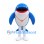 Blue Whale Mascot Costume with Orange Necklace